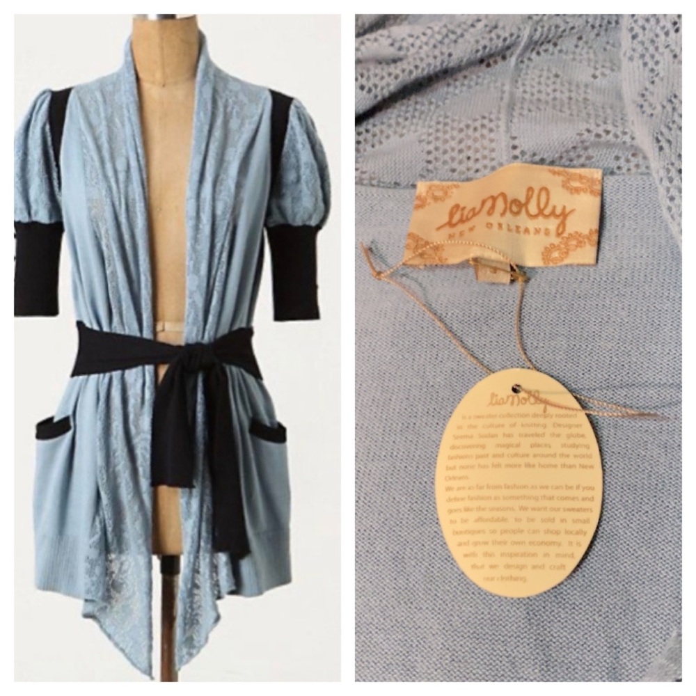 Anthropologie blueberry season cardigan
